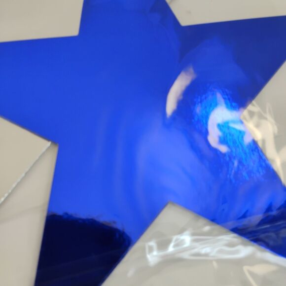 USA Star Foil Cutouts Red Blue Silver Lot total of 15 Stars Patriotic NWT - Picture 10 of 13